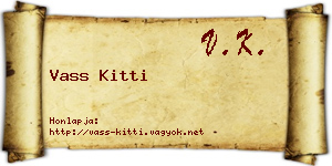 Vass Kitti névjegykártya